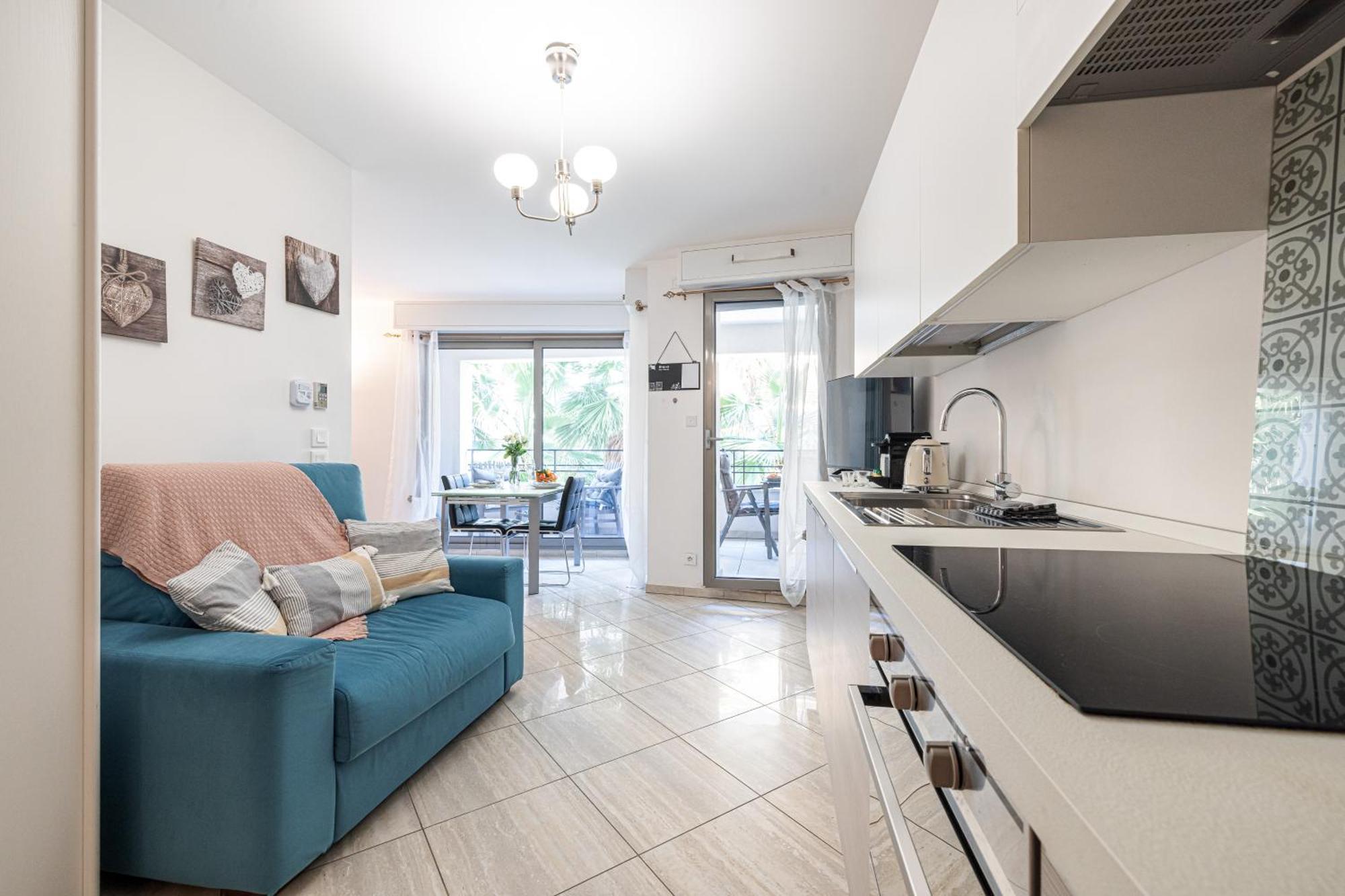 Studio Centre Terrasse Climatisation 50M Plage Menton Bagian luar foto