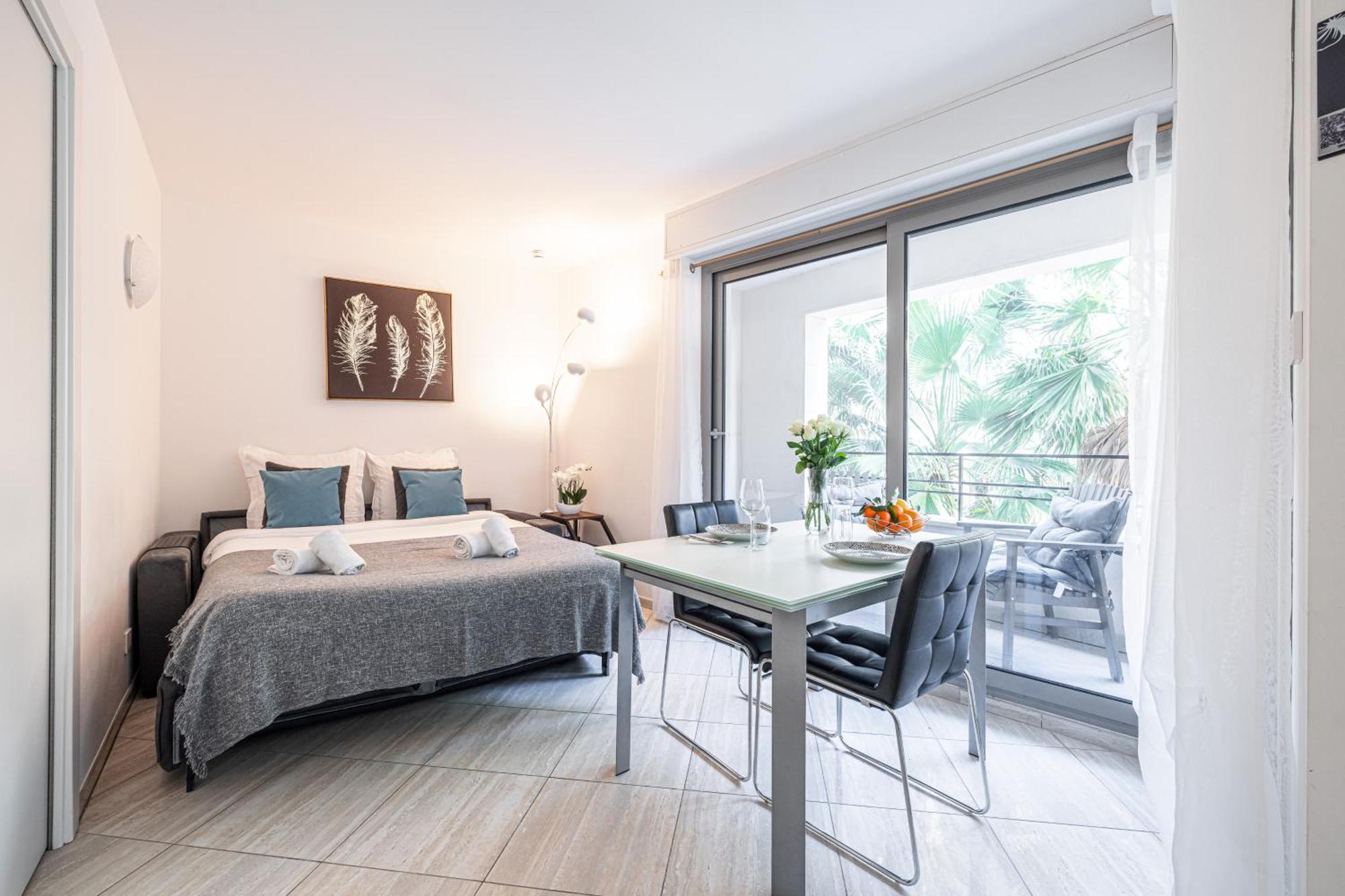 Studio Centre Terrasse Climatisation 50M Plage Menton Bagian luar foto